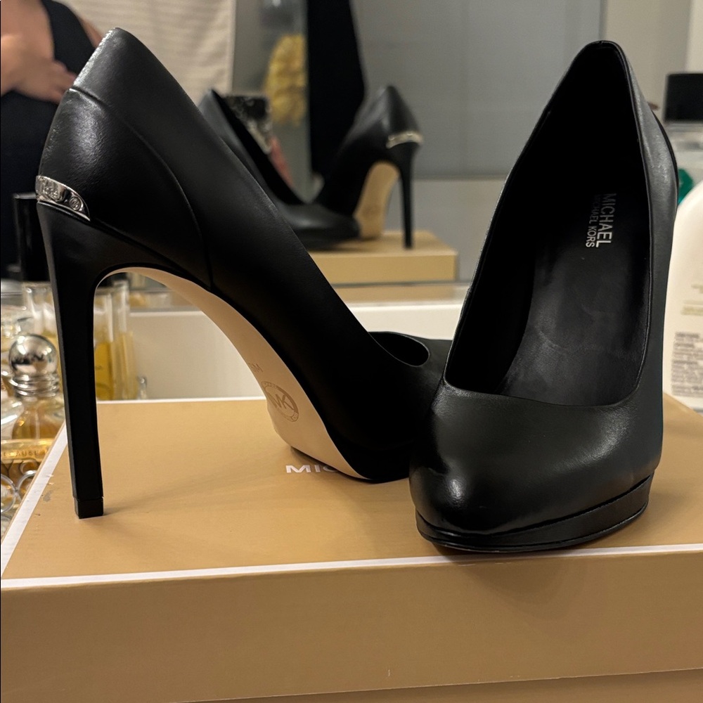 Michael Kors Black Leather Heels